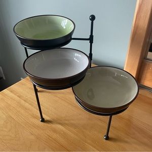 Pier 1 Appetizer Stoneware Set